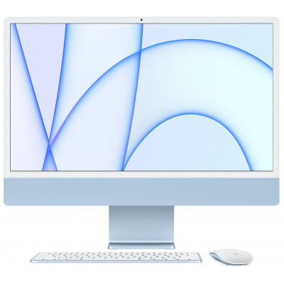 APPLE 24inch iMac with Retina 4.5K display: Apple M1chip with 8core CPU and 8core GPU 256GB Blue