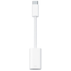 Apple - Lightning adapter MUQX3ZM/A - 24 pin USB-C male to Lightning female