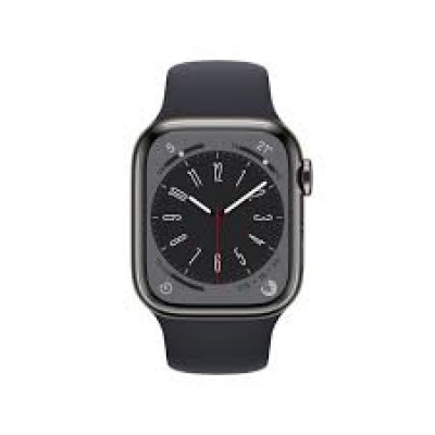APPLE Watch Series 8 GPS + Cellular 41mm Graphite Stainless Steel Case with Midnight Sport Band Regular