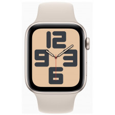 Apple Watch SE (GPS) - 2nd generation - 44 mm - starlight aluminium - smart watch with sport band - fluoroelastomer - starlight - band size: M/L - 32 GB - Wi-Fi, Bluetooth - 32.9 g