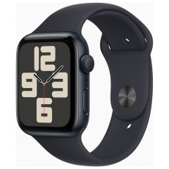 Apple Watch SE (GPS) - 2nd generation - 44 mm - midnight aluminium - smart watch with sport band - fluoroelastomer - midnight - band size: S/M - 32 GB - Wi-Fi, Bluetooth - 32.9 g
