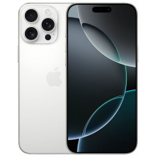 Apple iPhone 16 Pro - 5G smartphone - dual-SIM / Internal Memory 256 GB - OLED display - 6.3" - 2622 x 1206 pixels (120 Hz) - 3x rear cameras 48 MP, 48 MP, 12 MP - front camera 12 MP - white titanium