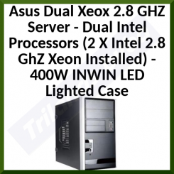 Asus Dual Xeox 2.8 GHZ Server - Dual Intel Processors (2 X Intel 2.8 GhZ Xeon Installed) - 400W INWIN LED Lighted Case - Refurbished