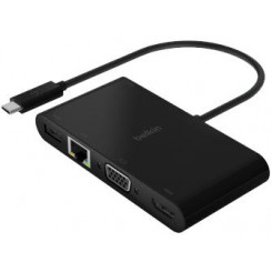 Belkin multimedia and charge adapter - USB-C - VGA,HDMI - GigE
