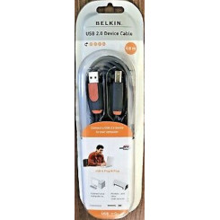 Belkin USB Pro Series High Speed Long Cable (CU1000AED16) - A / B USB 2.0 Cable (4.8 Meters) - for USB Printers, Disks, Scanners