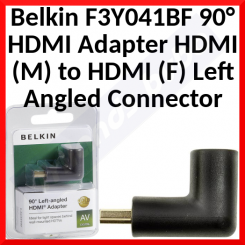 Belkin F3Y041BF 90° HDMI Adapter HDMI (M) to HDMI (F) Left Angled Connector