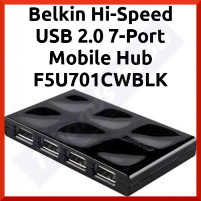 Belkin Hi-Speed 7-Port Mobile USB 2.0 Hub F5U701CWBLK