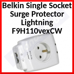 Belkin Single Socket Surge Protector Lightning (F9H110vexCW)