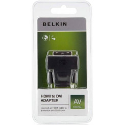 Belkin F2E4162CP2 HDMI / DVI Adapter [1x HDMI socket - 1x DVI plug 25-pin] Black gold plated connectors