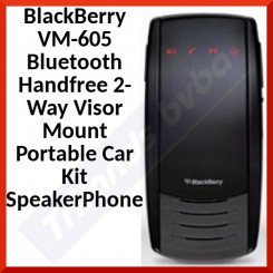 BlackBerry VM-605 Bluetooth Handfree 2-Way Visor Mount Portable Car Kit SpeakerPhone (ACC23438002) for ALL Bluetooth Mobile Devices (iPhones, iPods, SmartPhones, MP3 Players & Tablets)