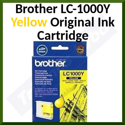 Brother LC-1000Y YELLOW ORIGINAL Ink Cartridge (400 Pages)