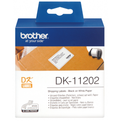 Brother DK-11202 - Black on white - 62 x 100 mm 300 label(s) (1 roll(s) x 300) shipping labels - for Brother QL-1050, 1060, 500, 550, 560, 570, 580, 650, 700, 710, 720, 820