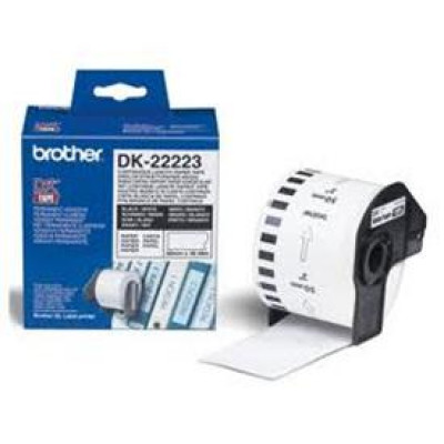 Brother DK-22223 (50 mm X 30.48 Meters Roll) White Paper Self-Adhesive Continuous Original Tape