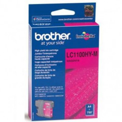 Brother LC-1100HYM Magenta Ink Cartridge (750 Pages) - Original Brother pack for DCP-6690CW, MFC-5890CN, MFC-5895CN, MFC-6490CW, MFC-6890CW