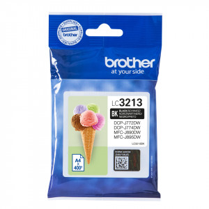 Brother LC-3213BK Black Original Ink Cartridge (400 Pages) for Brother DCP-J572DW, DCP-J772DW, DCP-J774DW, MFC-J890DN, MFC-J890DW, MFC-J890DWN, MFC-J895DW 