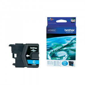 Brother LC-985C Cyan Ink Cartridge (260 Pages) - Original Brother pack for DCPJ125, DCPJ140, DCPJ315W, DCPJ515W, MFCJ220, MFCJ265W, MFCJ410C, MFCJ415W