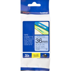 Brother 36MM Black on Blue P-Touch Laminated Adhesive Tape TZE-561 (36 mm X 8 Meters)