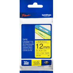 Brother 12mm (TZE631) Black on Yellow P-Touch Laminated Adhesive Tape TZE-631 (12 mm X 8 Meters)