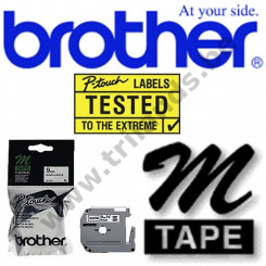 Brother M-K221 Black on White Tape 9mm X 8 Meters for Ptouch  PT80 , PT90