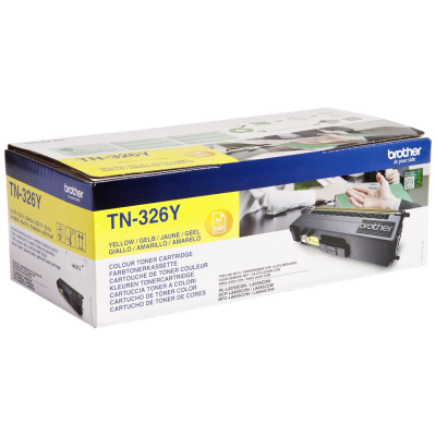 Brother TN-326Y Original High Yield YELLOW Toner Cartridge (3500 Pages)