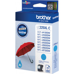 Brother LC-225XL-C High Yield Cyan Original Ink Cartridge (1200 Pages) for Brother DCP-J4120DW, MFC-J4420DW, MFC-J4620DW, MFC-J4625DW, MFC-J5320DW, MFC-J5620DW, MFC-J5625DW, MFC-J5720DW, MFC-J5725W