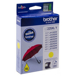 Brother LC-225XL-Y High Yield Yellow Original Ink Cartridge (1200 Pages) for Brother DCP-J4120DW, MFC-J4420DW, MFC-J4620DW, MFC-J4625DW, MFC-J5320DW, MFC-J5620DW, MFC-J5625DW, MFC-J5720DW, MFC-J5725W