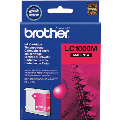 Brother LC-1000M Original MAGENTA Ink Cartridge (400 Pages)