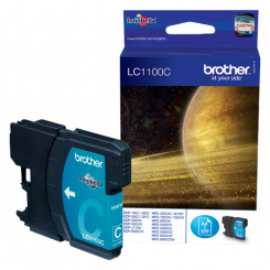 Brother LC-1100C Cyan Original Ink Cartridge (325 Pages) for Brother DCP-385C, DCP-387C, DCP-395cn, DCP-585cw, DCP-J715w, DCP-6690cw, MFC-490CW, MFC-J615W, MFC-790CW, MFC-795CW, MFC-990CW, MFC-5490CN, MFC-5890CN, MFC-5895CN, MFC-6490CW, MFC-6890CW