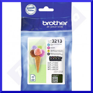 Brother LC-3213VAL (4-Ink CMYK Pack) High Capacity Cyan / Magenta / Yellow / Black Ink Original Cartridges for Brother DCP-J772DW, DCP-J774DW, MFC-J890DN, MFC-J890DW, MFC-J890DWN, MFC-J895DW