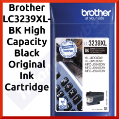 Brother LC-3239XLBK High Capacity Black Original Ink Cartridge (6000 Pages) for Brother HL-J6000DW, HL-J6100DW, MFC-J5945DW, MFC-J6945DW, MFC-J6947DW