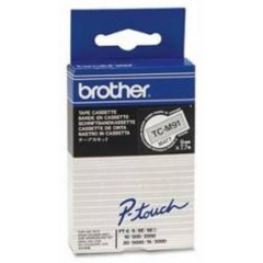 Brother TCM91 - Matte - 9 mm x black on clear - tape - for P-Touch PT-2000, PT-3000, PT-500, PT-5000, PT-8E