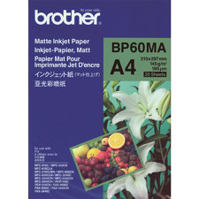 Brother BP60MA Matte Inkjet Photo Paper - (A4) 210 mm X 297 mm - 145 gms/M2 - 25 Sheets Pack - for all Inkjet Printers