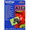 Brother BP71GA3 Premium Plus Glossy Photo Inkjet Paper (BP71GA3) - 297 mm X 420 mm (A3) - 260 gms/M2 - 20 Sheets Pack