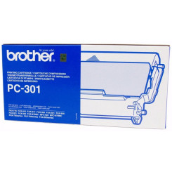 Brother PC-301 Black TTR Fax Original Ribbon Cartridge (235 Pages) for Brother IntelliFax 750, 770, 870, 870MC, 920, 921, 930, 931, MFC-925, MFC-970MC