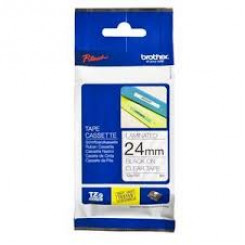 Brother 24MM Black on Transparent P-Touch Laminated Adhesive Tape TZE-151 (24 mm X 8 Meters)