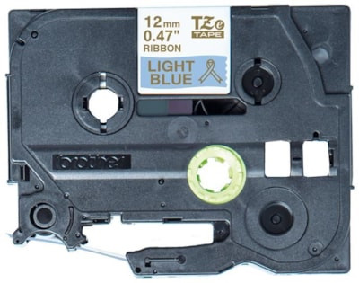 Brother TZe-RL34 - Satin - gold on light blue - Roll (1.2 cm x 4 m) 1 cassette(s) ribbon tape - for Brother PT-D210, D600, H110