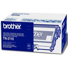 Brother TN-2110 Black Toner Original Cartridge (1500 Pages) for Brother DCP-7030, DCP-7040, DCP-7045N , MFC-7440DN, MFC-7440N, MFC-7840W , HL-2140, HL-2150, HL-2150N, HL-2150W, HL-2170N, HL-2170W