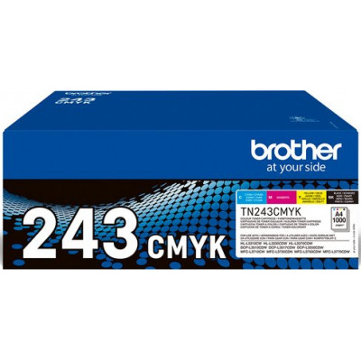 Brother TN-243CMYK 4-Toner Pack Original CYAN / MAGENTA / YELLOW / BLACK Toner Cartridges Value Pack (4 X 1000 Pages)