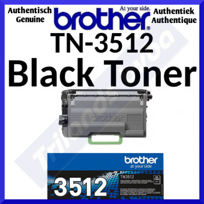 Brother TN-3512 Extra High Yield Black Original Toner Cartridge (12000 Pages) for Brother HL-L6400DW, HL-L6400DWT, HL-L6400DWTT, HL-L6900DW, HL-L6900DWT
