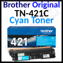 Brother TN-421C Cyan Original Toner Cartridge (1800 Pages)