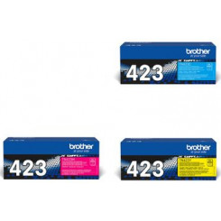 Brother TN-423 (3-TONER CMY Bundle) High Capacity Original CYAN / MAGENTA / YELLOW Toner Cartridges (3 X 4000 Pages)