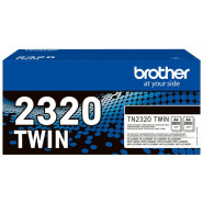 Brother TN-2320TWIN (2-Toner Pack) Original High Yield Black Toner Cartridge - (2 X 2.600 Pages)