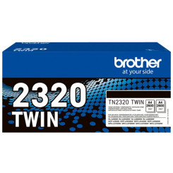 Brother TN-2320TWIN 2-pack Original High Yield Black Toner Cartridge - for Brother DCP-L2500, L2520, L2560, HL-L2300, L2340, L2360, L2365, MFC-L2700, L2720, L2740