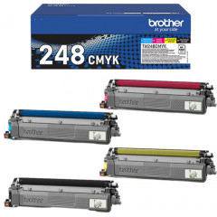 Brother TN-248CMYK (4-Toner Pack) CYAN TN-248C / MAGENTA TN-248M / YELLOW TN-248Y / BLACK TN-248BK ALL Original Toner Cartridges Value Pack (4 X 1.000 Pages)
