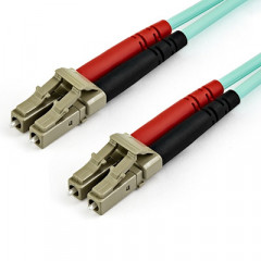 StarTech.com 15m OM4 LC to LC Multimode Duplex Fiber Optic Patch Cable- Aqua - 50/125 - Fiber Optic Cable - 40/100Gb - LSZH (450FBLCLC15)