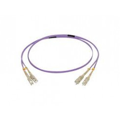 C2G 30m LC/SC OM4 LSZH Fibre Patch - Purple - Patch cable - LC multi-mode (M) to SC multi-mode (M) - 30 m - fibre optic - duplex - 50 / 125 micron - OM4 - purple