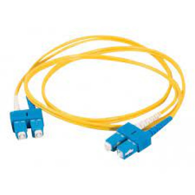 C2G SC-SC 9/125 OS1 Duplex Singlemode PVC Fiber Optic Cable (LSZH) - Patch cable - SC single-mode (M) to SC single-mode (M) - 2 m - fibre optic - duplex - 9 / 125 micron - OS1 - halogen-free - yellow