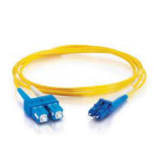 C2G LC-SC 9/125 OS1 Duplex Singlemode PVC Fiber Optic Cable (LSZH) - Patch cable - SC single-mode (M) to LC single-mode (M) - 7 m - fibre optic - duplex - 9 / 125 micron - OS1 - halogen-free - yellow