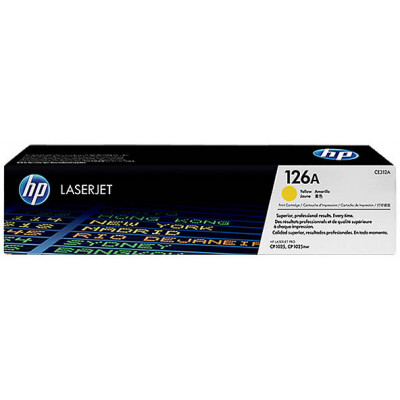 HP 126A Yellow Original LaserJet Toner Cartridge CE312A (1000 Pages) for HP Color LaserJet Pro CP1025, CP1025nw - LaserJet Pro 100 MFP M175a, M175nw - TopShot LaserJet Pro M275 MFP