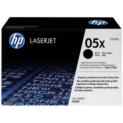HP 05X BLACK ORIGINAL High Capacity LaserJet Toner Cartridge CE505X (6.500 Pages)